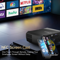 Projecteur professionnel 4K UHD haute luminosité 1900 ANSI avec système Officia GTV, NFC Mirroring, WiFi 6, LED à courte focale, Google TV portable