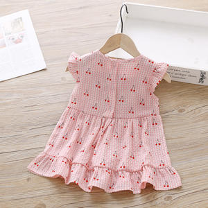 New Premium Latest Production Kids <b>Cherry</b> Girls on Summer Safety <b>Dresses</b> Direct Buy From China Supplier - Product Image 3