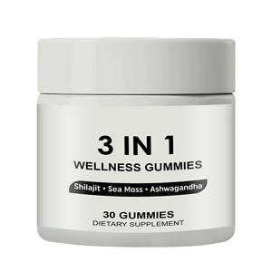 Gomitas de Shilajit, Musgo Marino y Ashwagandha OEM de Marca Privada, Suplemento para el Apoyo Inmunológico Masculino, Mezcla de Píldoras Herbales para la Densidad Ósea - Product Image 1