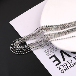 Chaîne à perles métalliques 60 cm, ronde, plaquée noire, matériel de bijouterie, fournitures de bricolage - Product Image 2