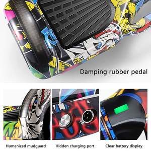 Potente motor sin escobillas de 350W, batería de litio de 36V, luz LED, patinete eléctrico de autoequilibrio inteligente, <span class=keywords><strong>Hoverboard</strong></span> Bluetooth de 6,5 pulgadas - Product Image 6