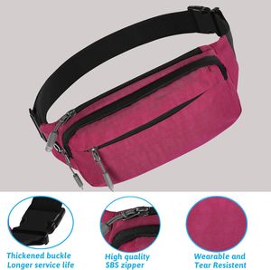 Échantillon gratuit Sacs de taille tendance décontractés pour femmes avec une grande capacité Sacs à bandoulière Sacs de poitrine en nylon - Product Image 3