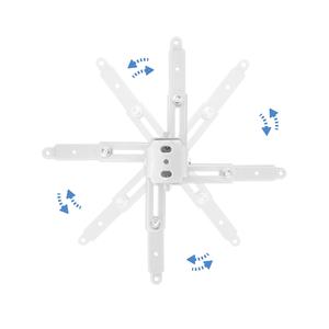 Supporto per proiettore inclinabile da soffitto, colore bianco, regolabile, ideale per proiezioni in aule e case. - Product Image 1