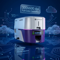 Imprimante de cartes couleur haute vitesse d'occasion Entrust Sigma DS1 660 avec boîte à cartes grande capacité, interface USB, papier CR80, 175 cartes/heure
