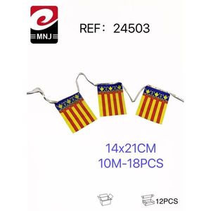 Valencia Banner 14x21cm 10m 18pcs Flag String Decorations - Product Image 3