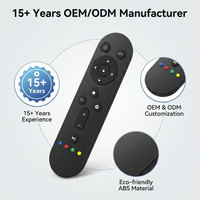 Control Remoto Inalámbrico con Teclas de Acceso Rápido Personalizables, 4 Botones de Color, Acceso Rápido a Aplicaciones de IPTV, TV Box, Reproductor Multimedia OTT