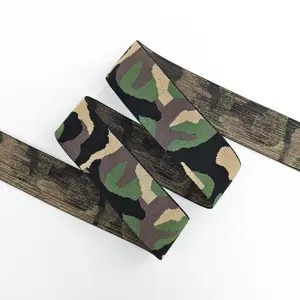 New Free sample manufacturer custom logo and width elastic band army green