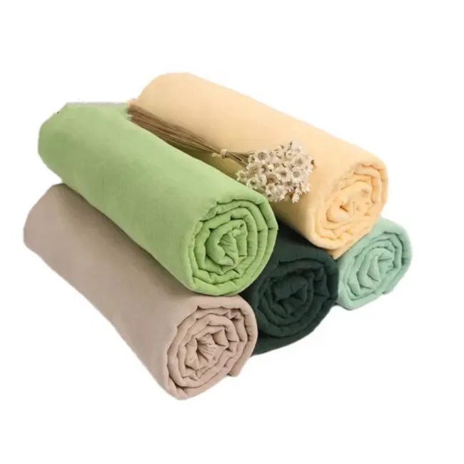 Bebek giysileri ve battaniye için işlemeli pamuk gazlı bez kumaş toptan 100% organik pamuk çin gömleklik kumaşlar Poplin kumaş