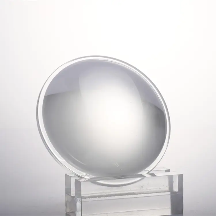 Lentille de verre optique convexe en verre borosilicate, moulé et personnalisé, verre à led