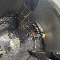 Lave-linge et sèche-linge combinés électriques, entièrement automatiques, en acier inoxydable, empilables, gain de place, grande capacité de lavage et de séchage