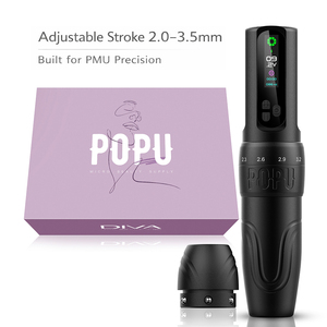 Máquina PMU Inalámbrica Profesional POPU Diva Premium con Trazo Ajustable <span class=keywords><strong>para</strong></span> Micropigmentación y Dermógrafo, Pluma <span class=keywords><strong>para</strong></span> Tatuaje de Cejas - Product Image 1