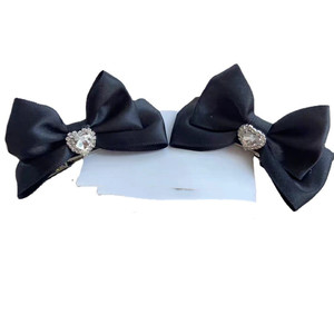 Barrette à cheveux 3D en satin pour enfants, motif princesse en fuite, avec strass et paillettes pour petites filles - Cadeau mignon - Product Image 5