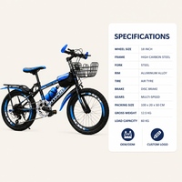 Vélo de montagne pour enfants de 18 pouces, garçons et filles, cadre en acier à haute teneur en carbone, roues en alliage d'aluminium à vitesse unique, VTT