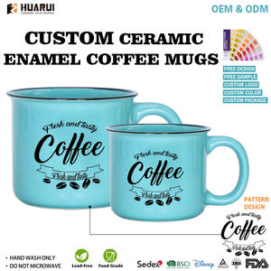 Juego de Tazas de Café de Cerámica con Logotipo Personalizado, Estilo Retro Vintage, para Acampar al Aire Libre, con Diseño Moteado Clásico - Product Image 3