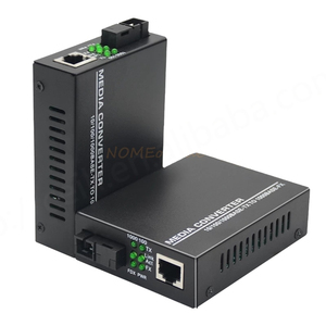 Convertidor de medios de fibra óptica Gigabit 1000/100Mbps Ethernet RJ45 modo único fibra TX RX Puerto SC fuente de alimentación externa - Product Image 1