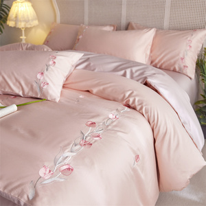 Set di copripiumino in cotone con design estivi Anne bohémien semplici eleganti e floreali in quattro <span class=keywords><strong>pezzi</strong></span> - Product Image 4