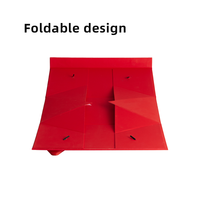 Boîte d'emballage cadeau triangulaire en carton rigide grand format, portable, de luxe, à la mode, avec logo personnalisé estampé à chaud, vente en gros