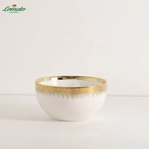 Vaisselle de luxe en porcelaine blanche à décor décoratif, 16 pièces, avec bord doré, pour hôtel et restaurant, vente chaude - Product Image 5