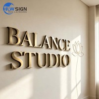 Letras Metálicas de Bronce Antiguo, Logotipo de Pared de Acero Inoxidable, Logotipo Comercial, Certificado CE y RoHS, Llegada Segura Garantizada