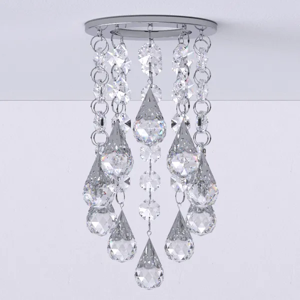 small decoration crystal glass bead hanging lamp living room pendant drop light raindrop fixture recessed ceiling light