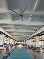 Ventilateur de plafond industriel HVLS de 7,3 m (24 pi) avec moteur PMSM de 1,5 kW, pales en alliage d'aluminium, commande par application, économie d'énergie pour le refroidissement et la ventilation