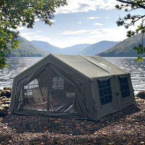 Lujoso 17.2 ㎡   Carpa Inflable <span class=keywords><strong>de</strong></span> Tela Oxford <span class=keywords><strong>para</strong></span> Acampar, <span class=keywords><strong>de</strong></span> Fácil Montaje, Resistente a la Lluvia y Nieve, Casa al Aire Libre <span class=keywords><strong>para</strong></span> <span class=keywords><strong>Dos</strong></span> Habitaciones, Carpa Familiar - Product Image 3