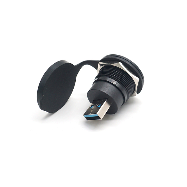 Waterproof IP67/IP68 Zinc Alloy USB C to USB Adapter Male to Female Round Type Connector
