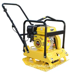 Portable Gasoline Plate Compactor 100kg 15KN Petrol Plate Tamper Compactors With Honda Robin Engine