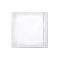 Boîtes à gâteaux transparentes en PET de 2 mm avec fenêtre, finition brillante, design personnalisé, emballage alimentaire recyclable pour mariages - Vente en gros
