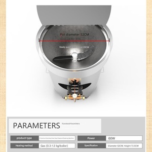 Machine à frire les noix de pin, petite taille, pour torréfacteur artisanal de noix, disponible en 110/220/380V - Product Image 5