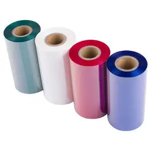 (B) Customizable Size Premium Thermal Transfer Wax Resin Ribbon Blue Red Green White for Ribbon Printer Machine Factory Price