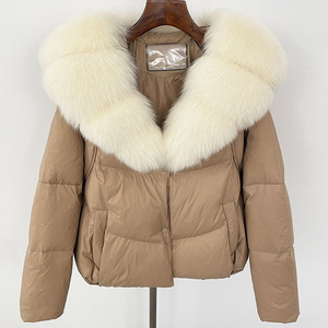 Женский пуховик с натуральным меховым воротником - Product Image 2