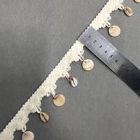 ZSY fait à la main perlé dentelle ruban coquille pendentif avec perle gland frange personnalisé maille tresse vêtements garnitures pour sacs