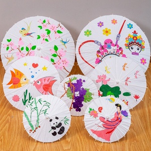 Paraguas de Papel en Blanco, Diseño Clásico, Manualidades DIY, Dibujo Creativo, Juego de Rompecabezas de Graffiti para Niños, Tema de Cartón, Todas las Edades - Product Image 1