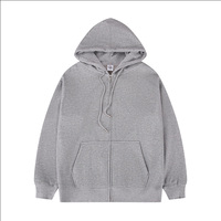 600g Mi Mix silver fox beludru hoodie ritsleting multi warna hoodie untuk pria dan wanita untuk dipakai