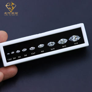 Pierres précieuses synthétiques de haute qualité T set Cz pierres précieuses par ensemble 10 tailles Square Asscher cut zircone cubique pour la vérification des couleurs - Product Image 5