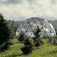 Dôme en verre préfabriqué pour hôtel, camping, gazebo tout temps, glamping de luxe en plein air, dôme géodésique, tentes pour événements de glamping