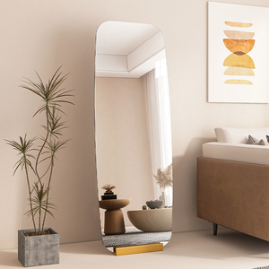 Design moderno specchio parete decorazione decorazione per la casa <span class=keywords><strong>soggiorno</strong></span> adesivi specchio moda onda irregolare tutto il corpo - Product Image 2