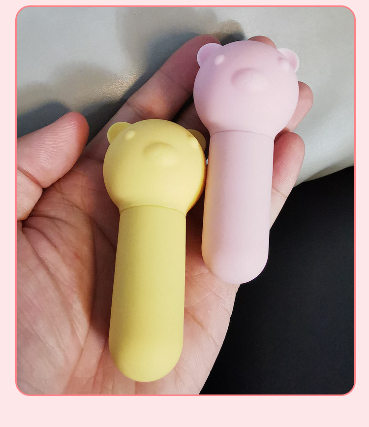 Pink Yellow Lovely Teddy Bear Vibrator Sex Toys Plush Vibrating Mini Bullet  Toy for Female