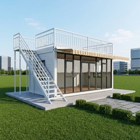 SKYLINE Maison conteneur moderne chinoise à vendre, prix bas, maison prête à l'emploi, mini-maison de luxe, appartement modulaire en verre, boutique