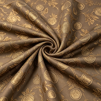 Tissu Jacquard Satiné 100% Polyester Imprimé, Toucher Lisse, Largeur 58/60 pouces, 120 GSM, Écologique, pour Vêtements, Robes et Foulards – Vente en Gros
