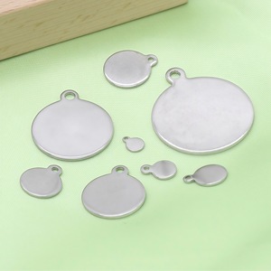 Collier pendentif DIY en forme de gourde ronde, accessoires de bijoux en acier inoxydable avec trou pour la fabrication de bijoux, petite, moyenne et grande taille - Product Image 1