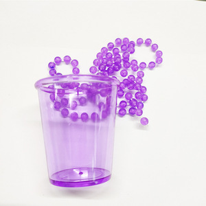 DAMAI Single Party Weddings Bride and Groom <b>Beaded</b> Chain Cups Disposable <b>Plastic</b> Glass Transparent Pearl Chain Cups - Product Image 4