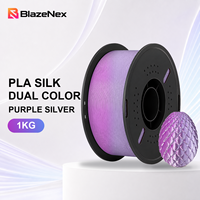 Filament PLA Pro Bicolore Effet Soie BlazeNex 1KG, Couleurs Dépendantes de l'Angle, Effet Soie Deux Couleurs 1.75mm pour Prototypes 3D Détaillés de Haute Qualité