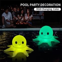 Lumières de piscine flottantes solaires à changement de couleur LED lumineux IP68 étanche globe lumineux boule flottante lumière à distance jardin piscine décor