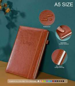 Carnet de notes A5 A6 personnalisé en cuir avec impression sur mesure, couverture épaissie, pour étudiants et professionnels, avec bande élastique, 100 feuilles - Product Image 2