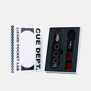 Boîte de rangement en cuir pour billard et snooker LIZARD, très vendue, coffret cadeau premium de 4 accessoires de billard - Product Image 1