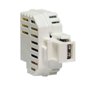 Alimentation intégrée Fanton Keystone 1 USB-A 2.1A Blanc Adaptateur 110-230V - Product Image 1