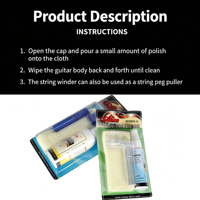 Musical Instrument Accessories A039PO S B M Alice Guitar and Violin Cleaning Polishing and Care Set