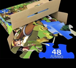Happy Farm Animal Jigsaw Jumbo Floor Puzzle,48 Piece Barn Puzzles pour Enfants, Apprentissage Préscolaire Jouets Éducatifs Cadeau D'<span class=keywords><strong>anniversaire</strong></span> - Product Image 5